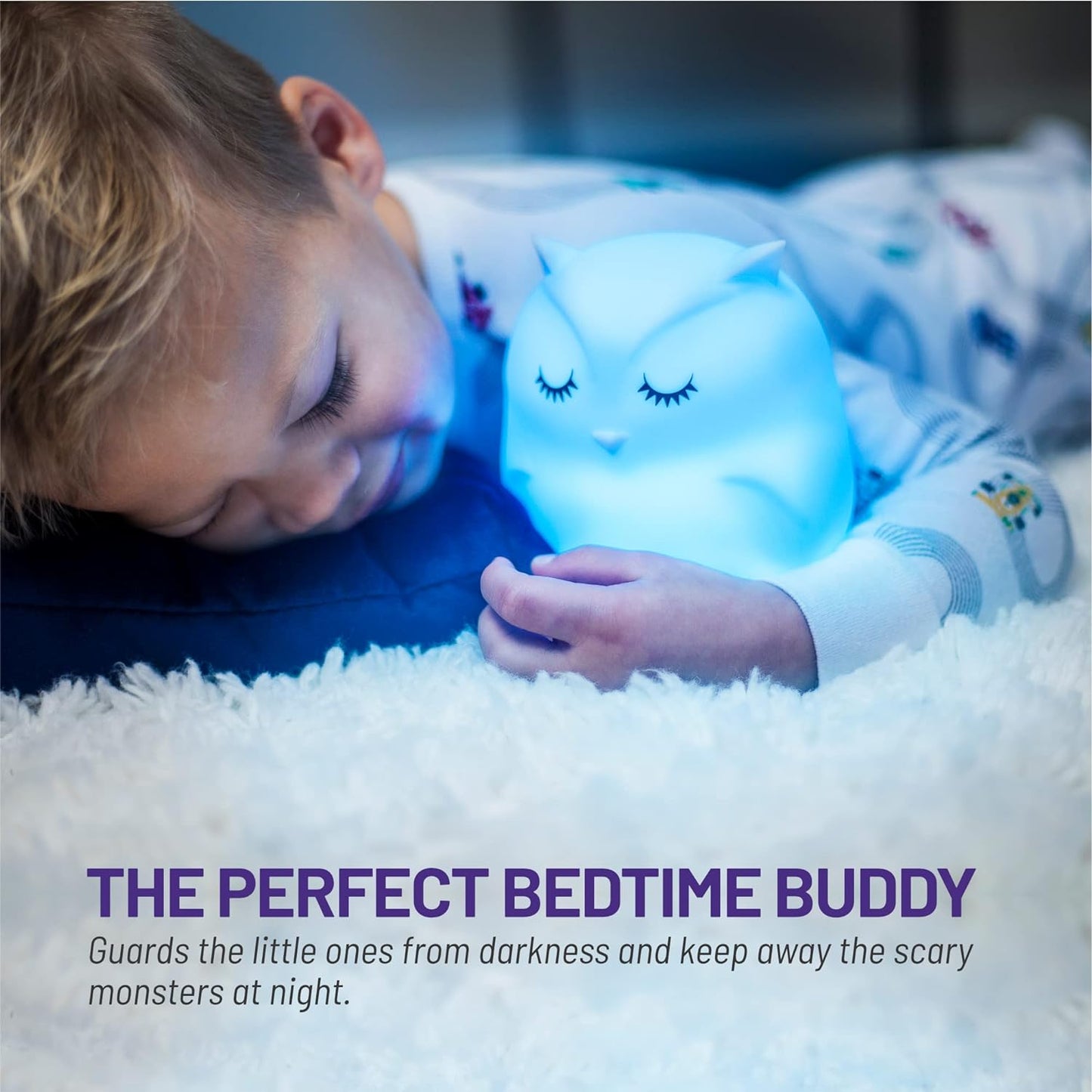  Owl Night Light for Kids - Rechargeable Baby Lamp for Toddler's Room